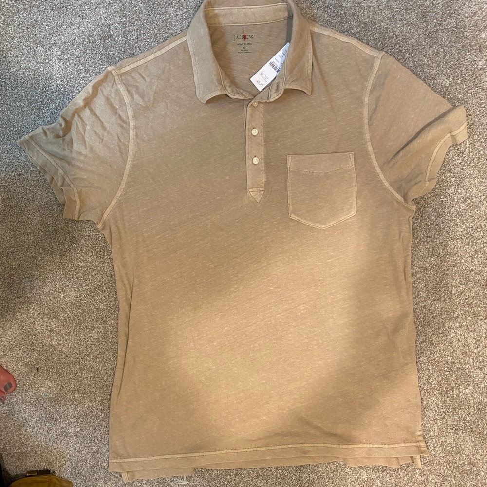 J.Crew, NWT Men's Tan Polo Shirt, M